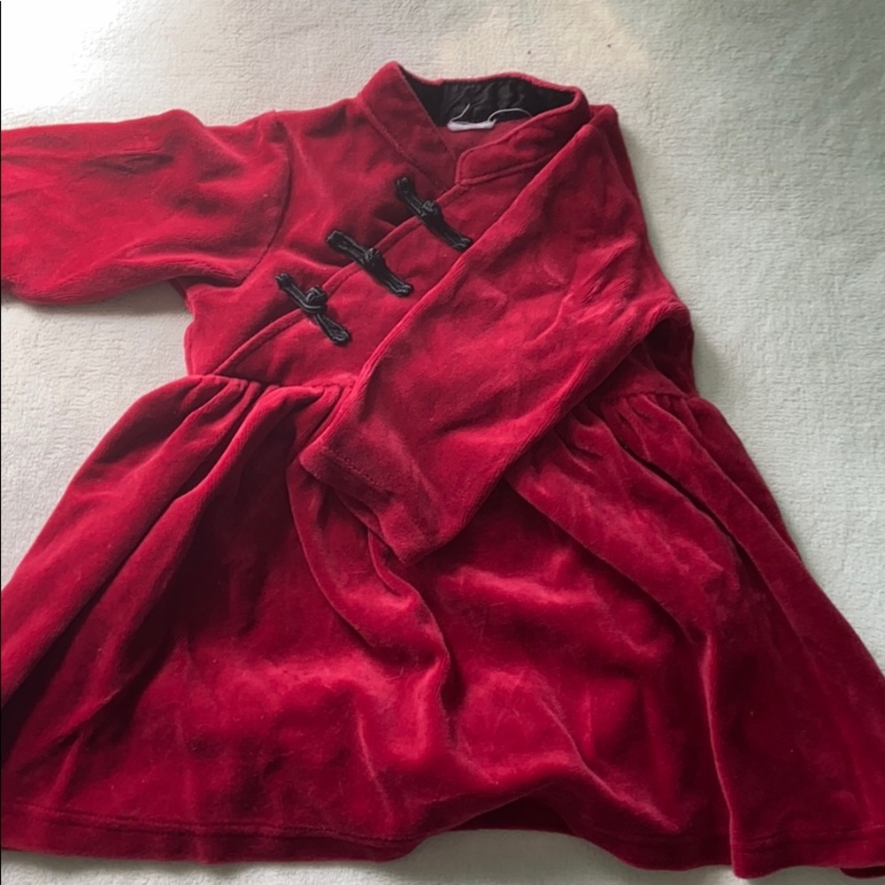 Red Dress With Black Bows